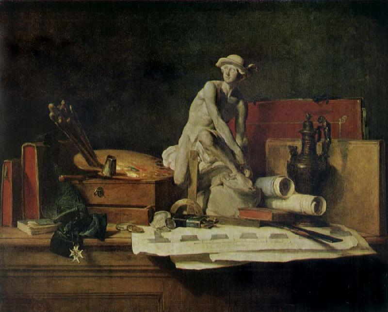 Jean Baptiste Simeon Chardin Still life with the Attributes  of Arts China oil painting art